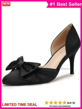 Bow Kitten Heel Closed Pointed Toe Dressy Pumps Shoes